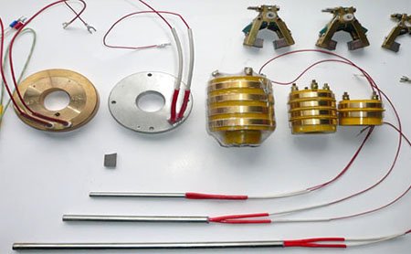 Horizontal seal heater, vertical seal heater, slip ring, thermocouple, carbon brush